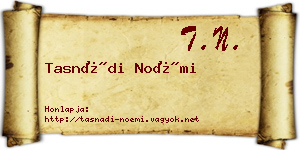 Tasnádi Noémi névjegykártya