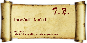 Tasnádi Noémi névjegykártya